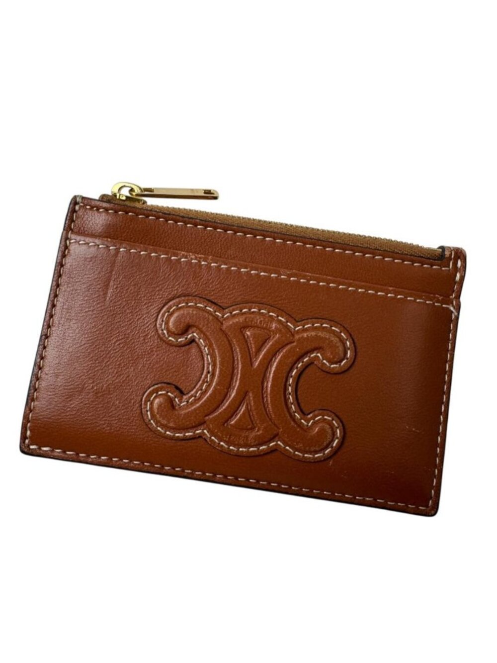 Celine Zip Card Case Cuir Triomphe Fragment